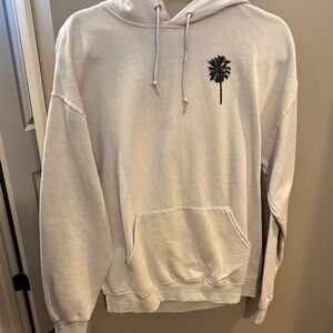 Men's Cream Hoodie with Palm Tree California Print